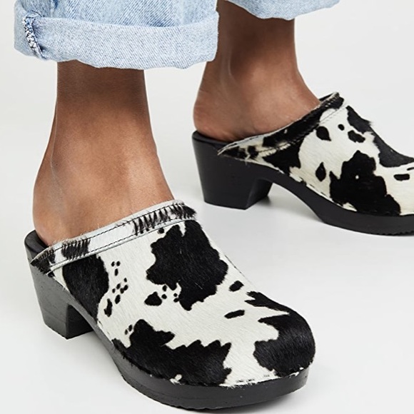 cow print clogs dansko
